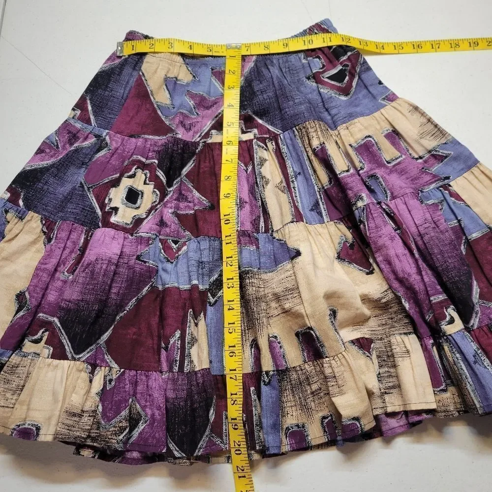 Roughrider Vintage Western Circle Skirt Set Top Puffed Sleeves Corset Back